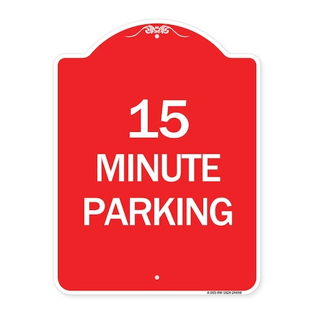 2 Hour ParkingParking for Customers Only Red  White Aluminum Sign 18 x 24 RW182424498